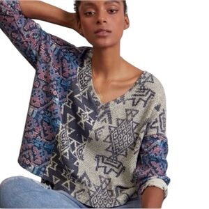 Anthropologie Pilcro Moira Aztec Pullover